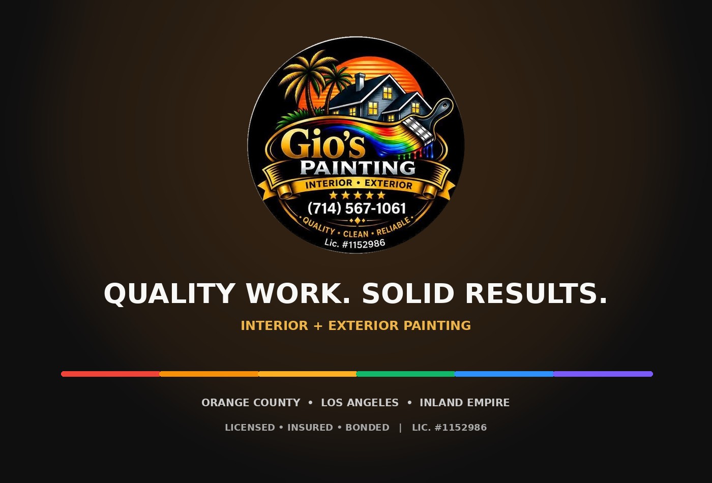Gio's Painting brand — quality work, solid results